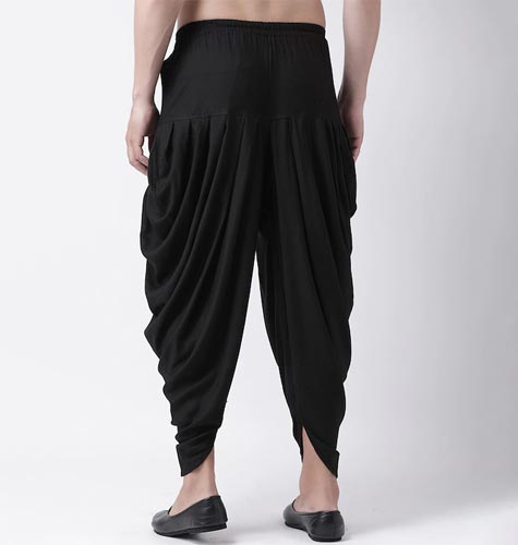 Men Black Solid Dhotis